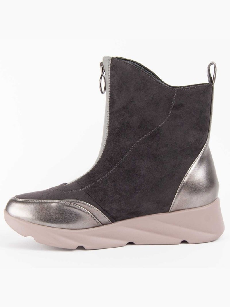 Botin Casual Sintetico Montevita Gris - Kiabi