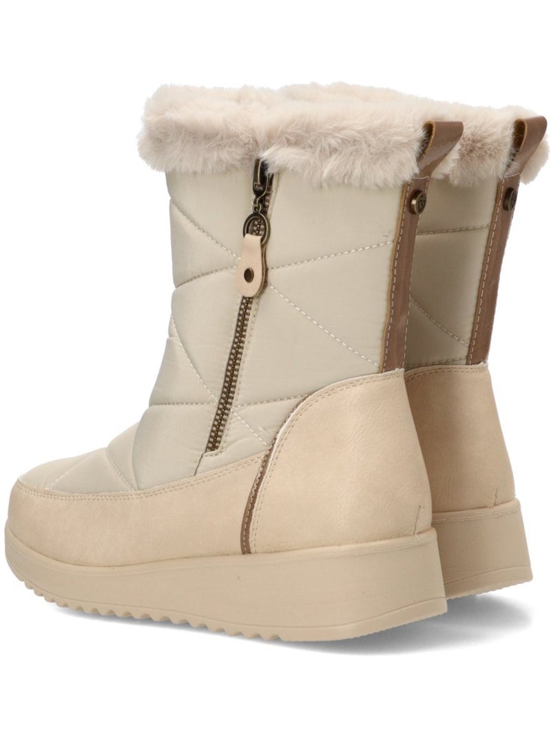 Botin cómodas mujer cuña media - amarpies Beige - Kiabi