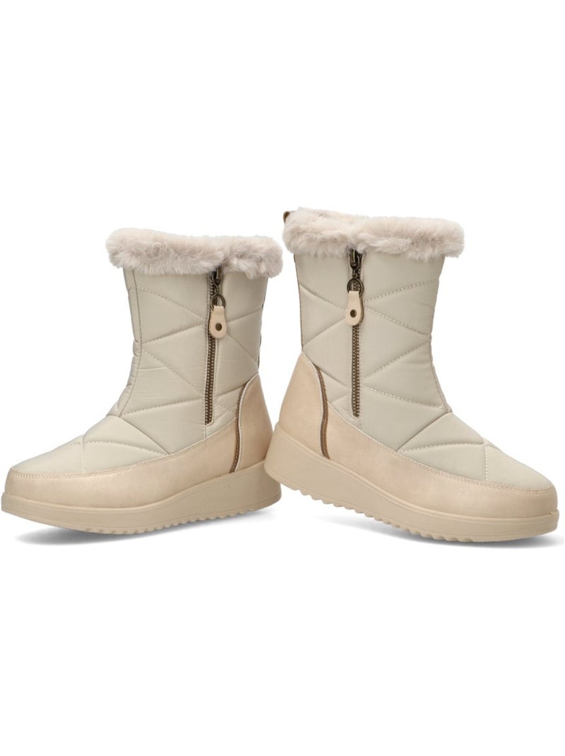 Botin cómodas mujer cuña media - amarpies Beige - Kiabi