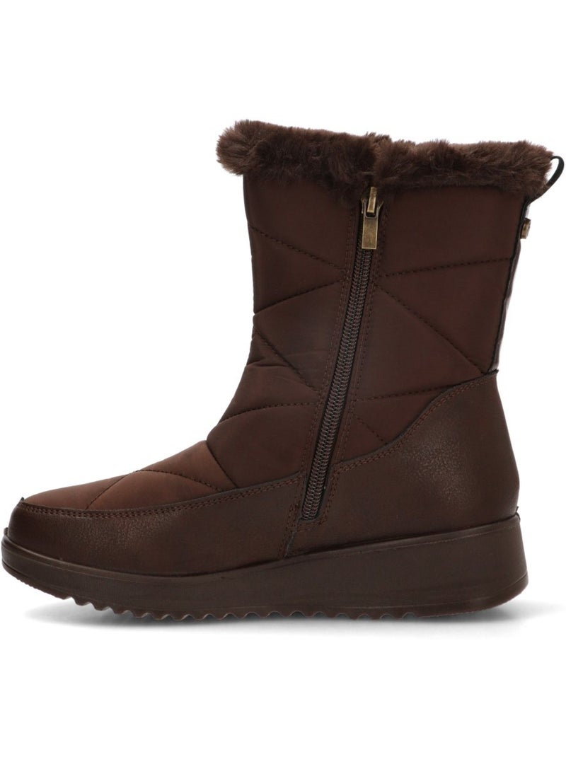 Botin cómodas mujer cuña media - amarpies Marrón - Kiabi