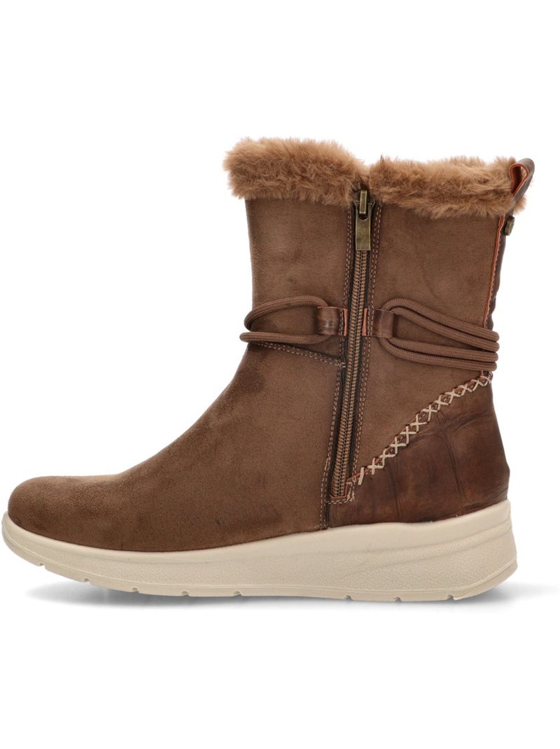 Botin cómodas mujer cuña media - amarpies Taupe - Kiabi