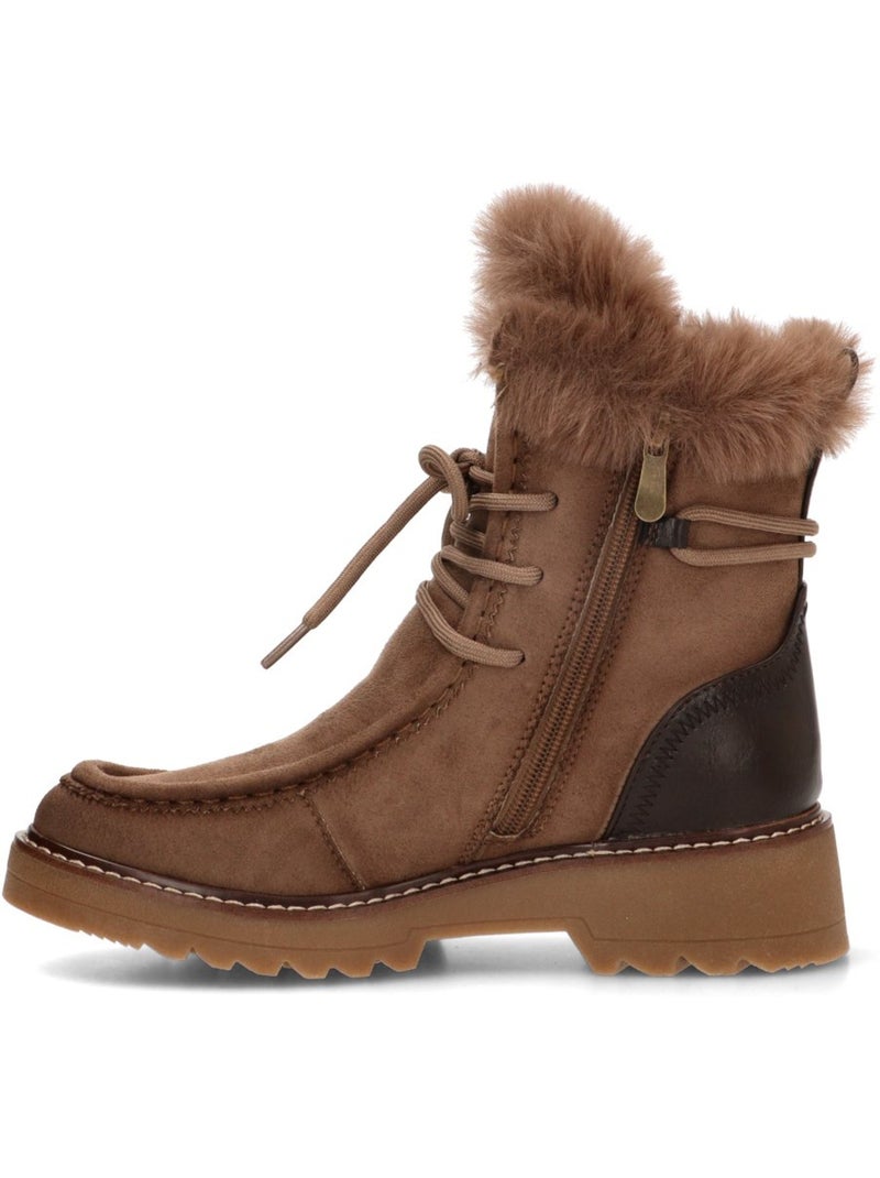 Botin cómodas mujer tacón medio - amarpies Taupe - Kiabi