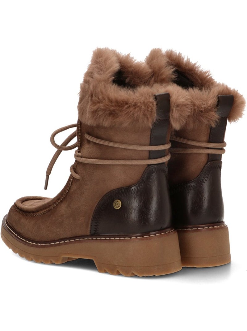 Botin cómodas mujer tacón medio - amarpies Taupe - Kiabi