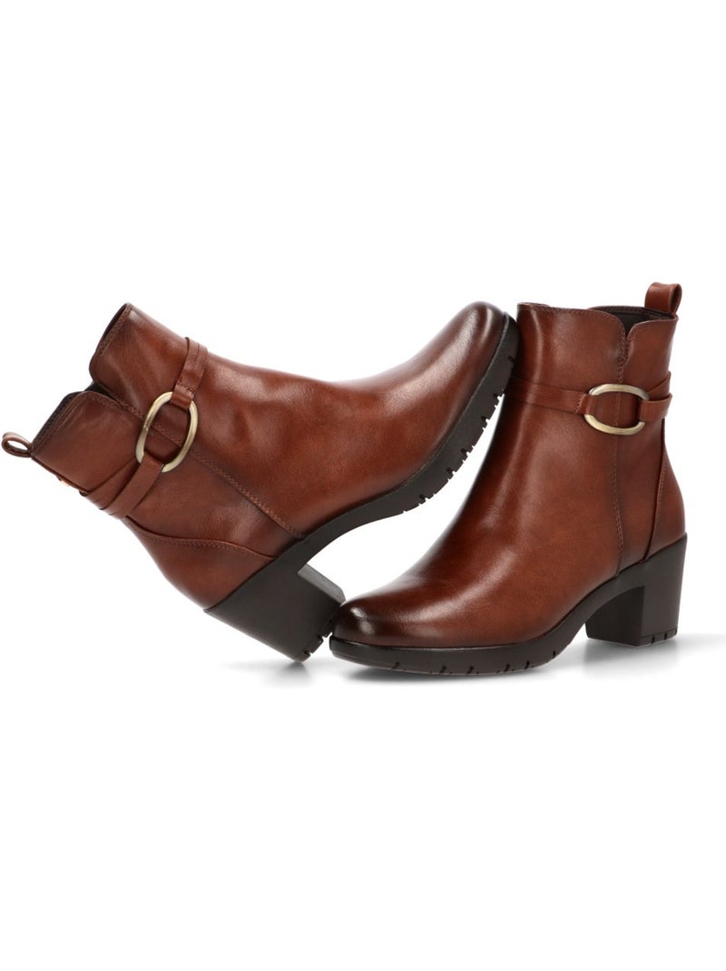 Botin Cómodas Mujer Tacón Medio - Armony Marrón - Kiabi