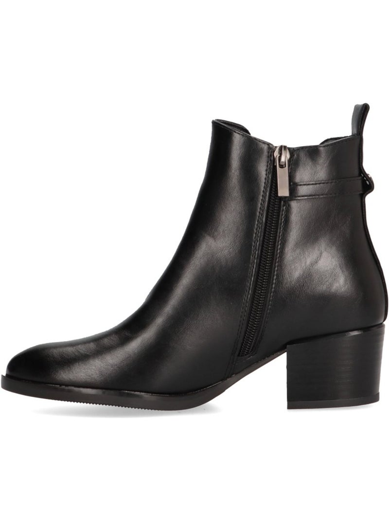 Botin Cómodas Mujer Tacón Medio - Armony Negro - Kiabi