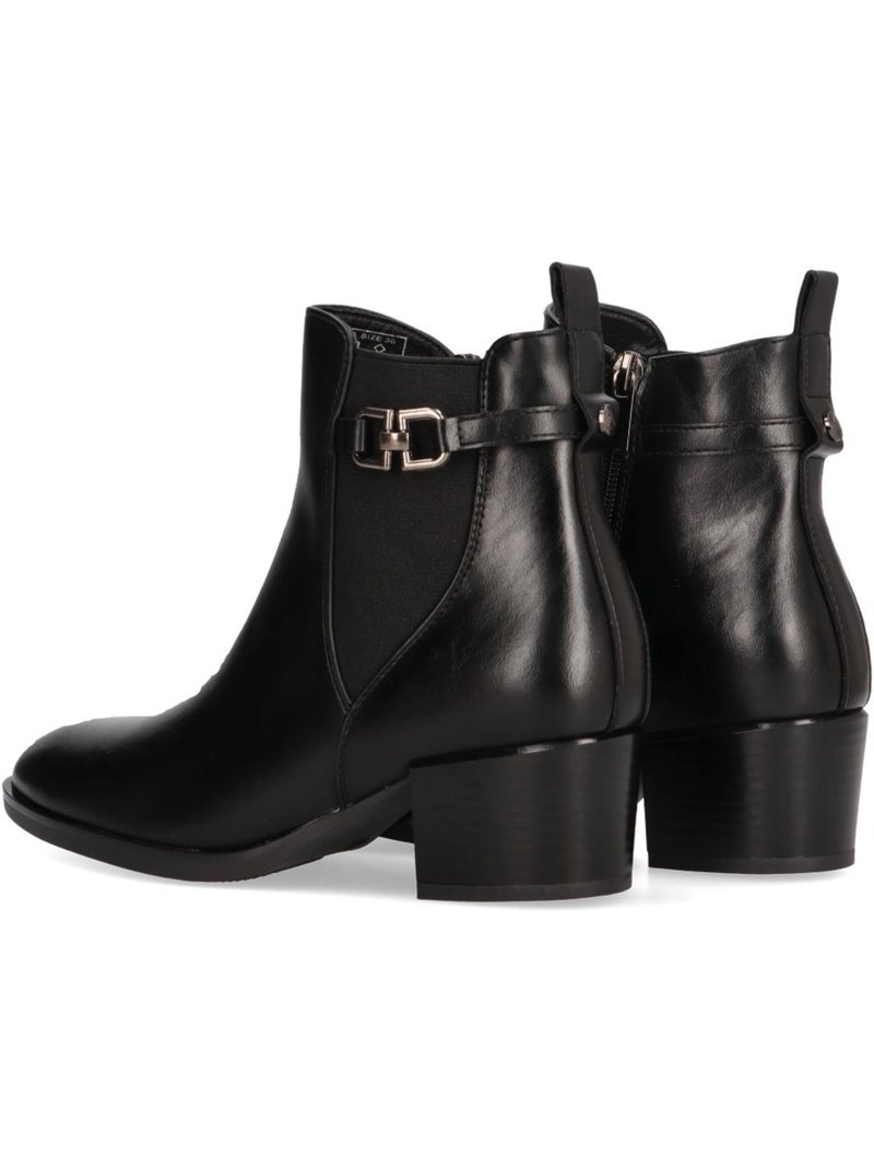 Botin Cómodas Mujer Tacón Medio - Armony Negro - Kiabi