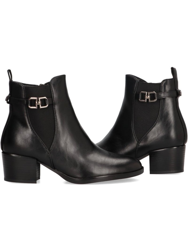 Botin Cómodas Mujer Tacón Medio - Armony Negro - Kiabi
