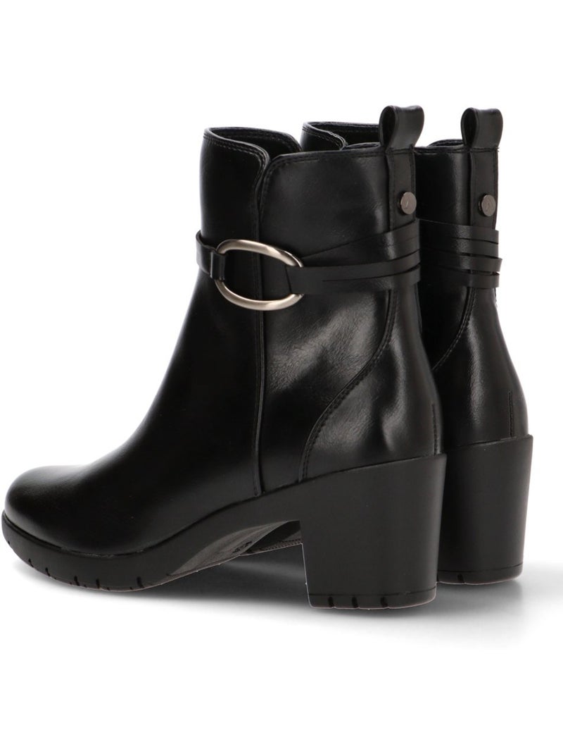 Botin Cómodas Mujer Tacón Medio - Armony Negro - Kiabi