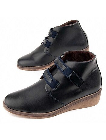 Botin Cuña Cuero Purapiel