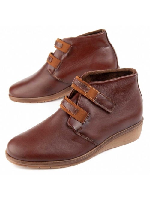 Botin Cuña Cuero Purapiel - Kiabi