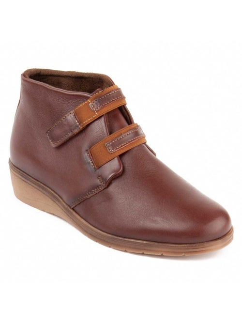 Botin Cuña Cuero Purapiel - Kiabi