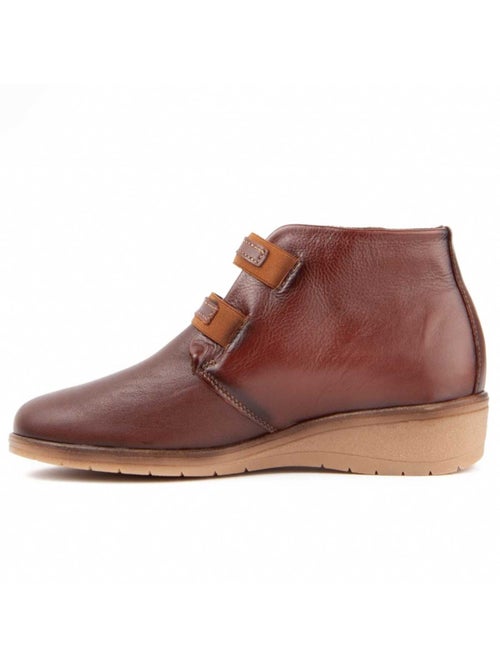 Botin Cuña Cuero Purapiel - Kiabi