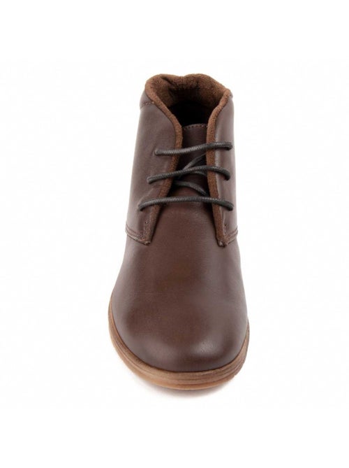 Botin Cuña Cuero Purapiel - Kiabi