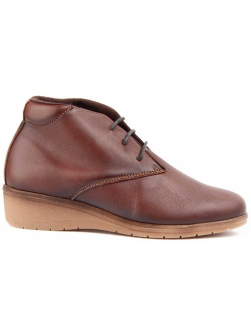 Botin Cuña Cuero Purapiel - Kiabi