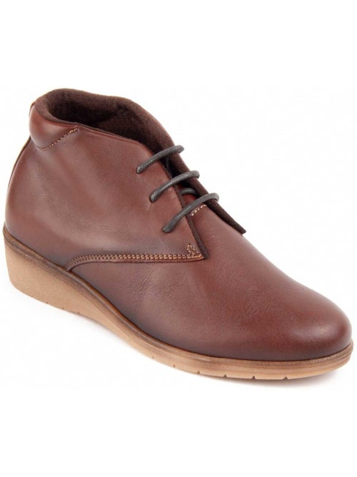 Botin Cuña Cuero Purapiel - Kiabi