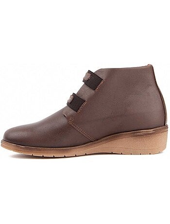Botin Cuña Cuero Purapiel