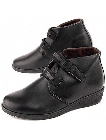 Botin Cuña Cuero Purapiel