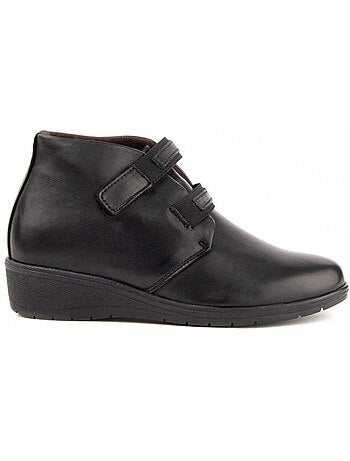 Botin Cuña Cuero Purapiel