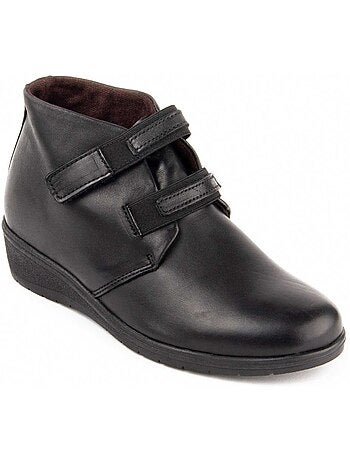 Botin Cuña Cuero Purapiel
