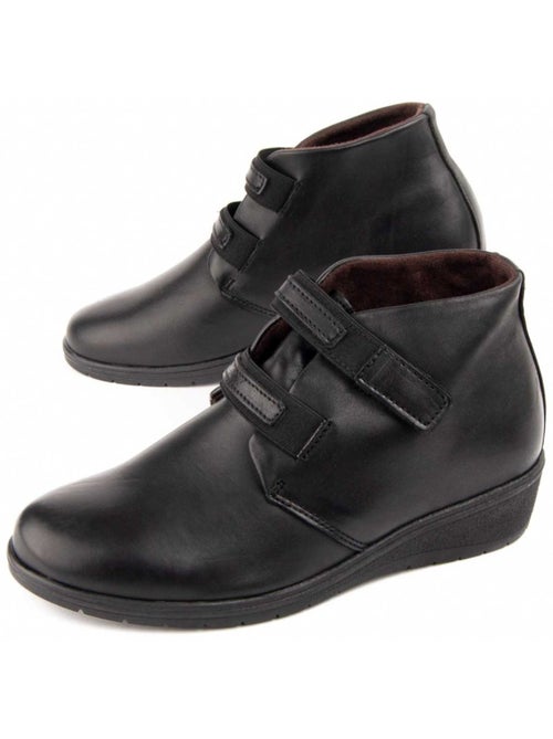 Botin Cuña Cuero Purapiel - Kiabi