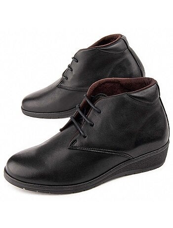 Botin Cuña Cuero Purapiel