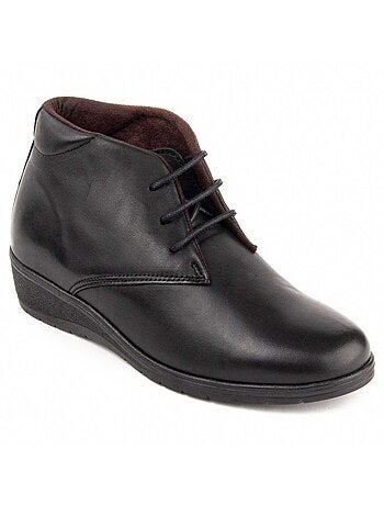 Botin Cuña Cuero Purapiel