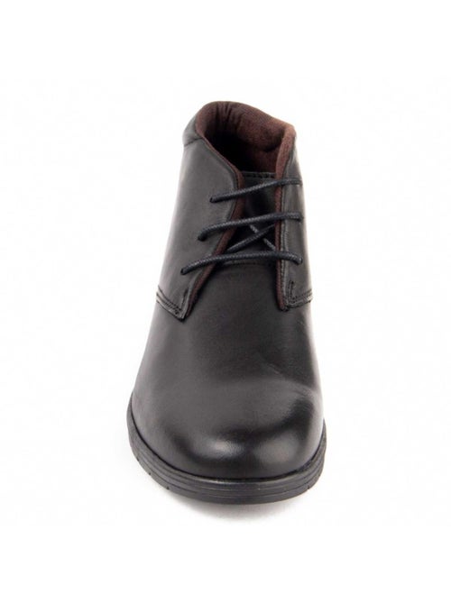 Botin Cuña Cuero Purapiel - Kiabi