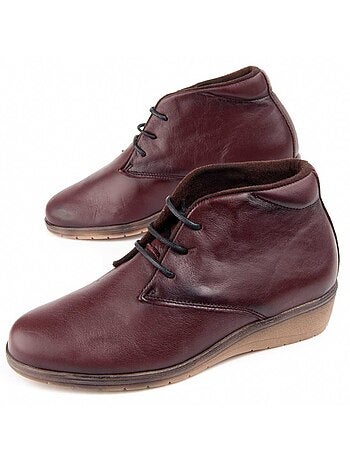 Botin Cuña Cuero Purapiel
