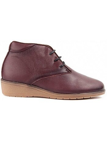 Botin Cuña Cuero Purapiel