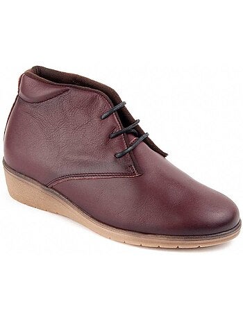 Botin Cuña Cuero Purapiel