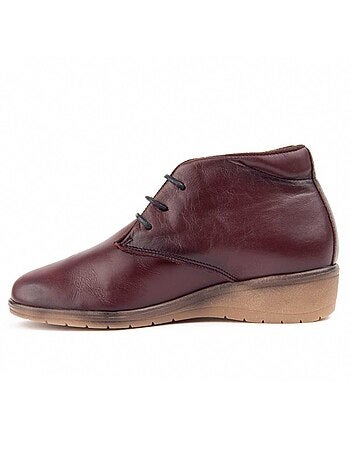 Botin Cuña Cuero Purapiel