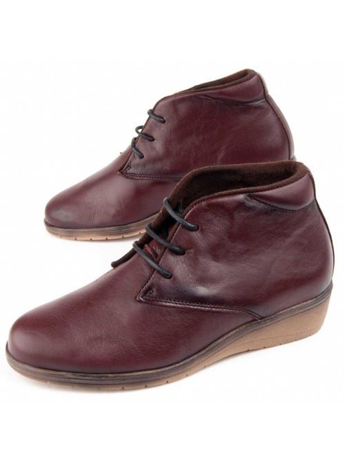 Botin Cuña Cuero Purapiel - Kiabi