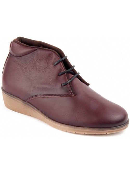 Botin Cuña Cuero Purapiel - Kiabi