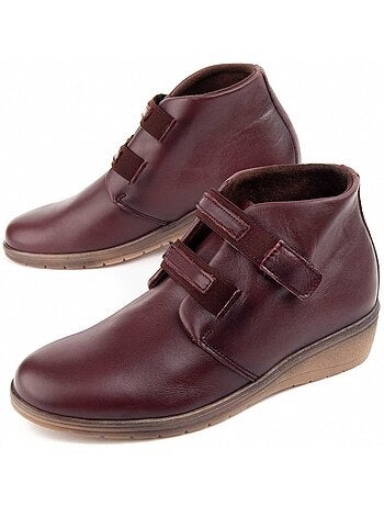 Botin Cuña Cuero Purapiel