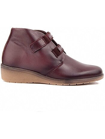 Botin Cuña Cuero Purapiel