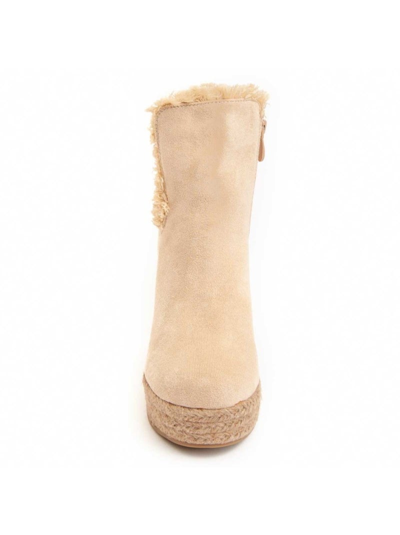 Botin Cuña Sintetico Montevita Beige - Kiabi