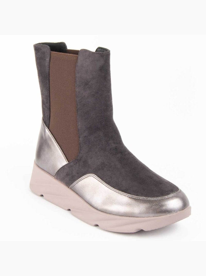Botin Cuña Sintetico Montevita Gris - Kiabi