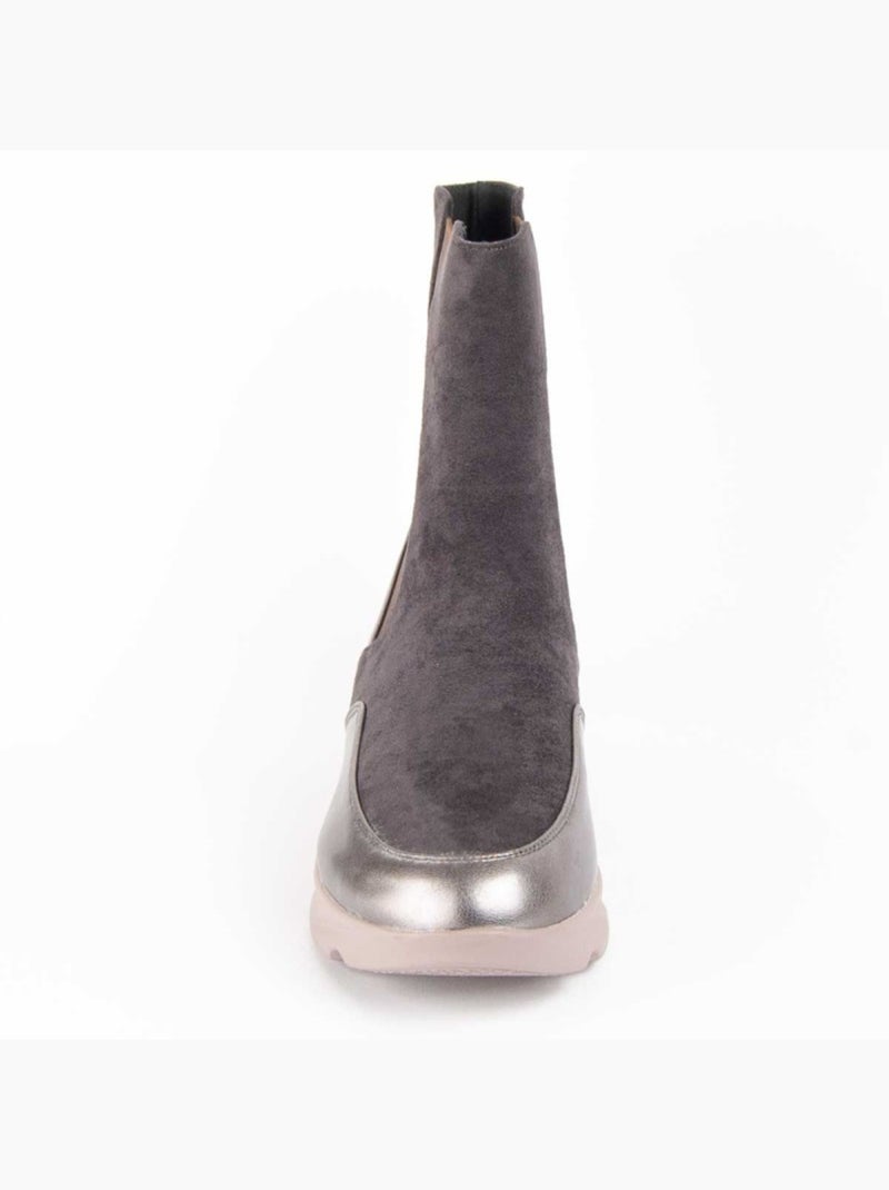 Botin Cuña Sintetico Montevita Gris - Kiabi