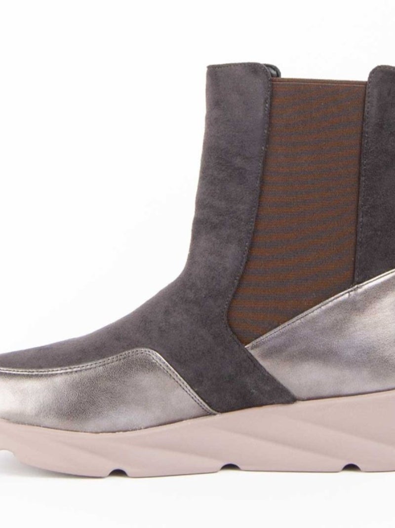 Botin Cuña Sintetico Montevita Gris - Kiabi