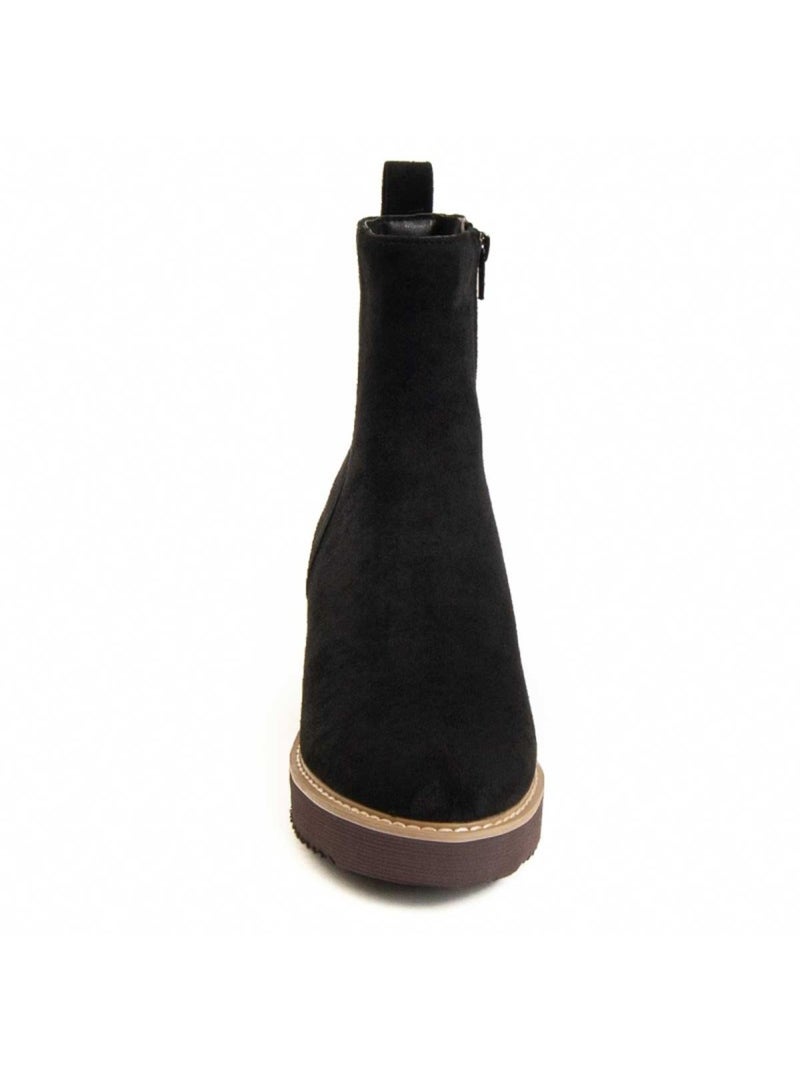 Botin Cuña Sintetico Montevita Negro - Kiabi