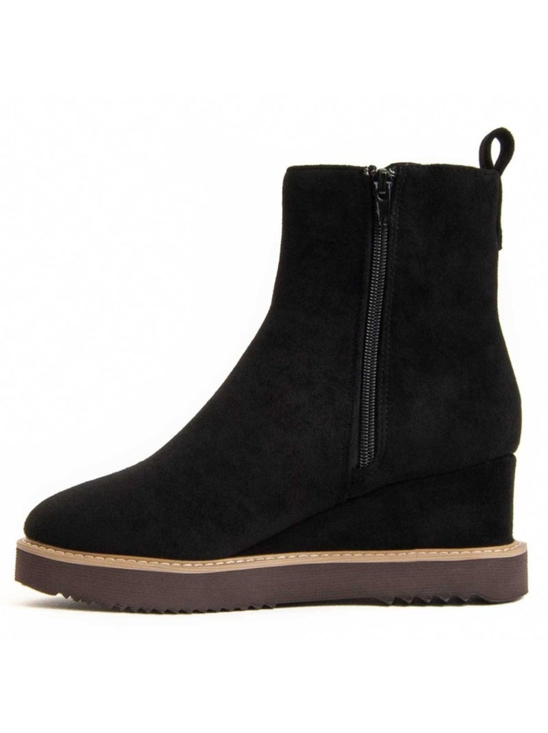 Botin Cuña Sintetico Montevita Negro - Kiabi