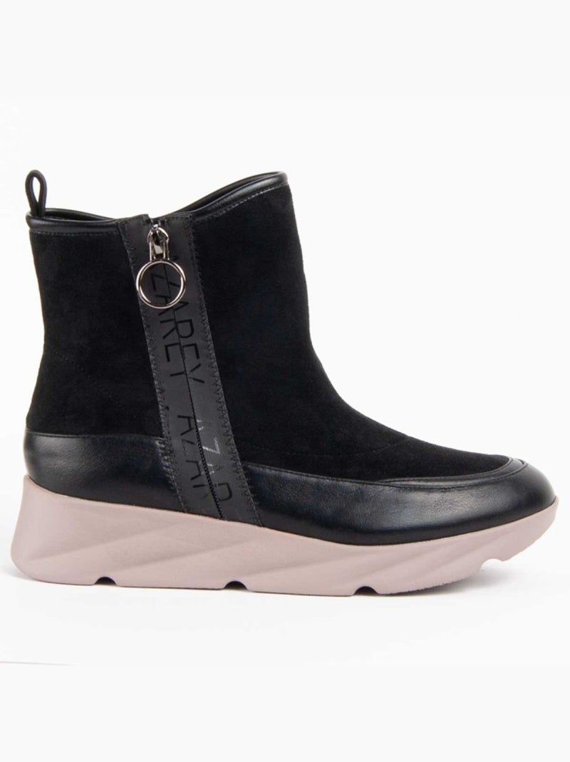 Botin Cuña Sintetico Montevita Negro - Kiabi