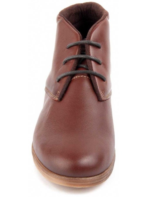 Botín De Piel Con Cuña Para Mujer. Purapiel Akila - Kiabi