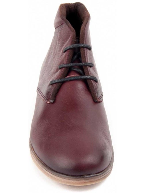 Botín De Piel Con Cuña Para Mujer. Purapiel Akila - Kiabi