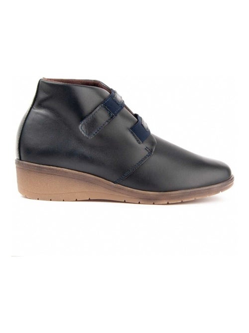 Botín De Piel Con Cuña Para Mujer. Purapiel Akilav - Kiabi