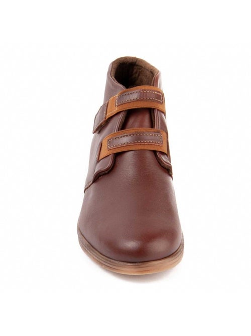 Botín De Piel Con Cuña Para Mujer. Purapiel Akilav - Kiabi