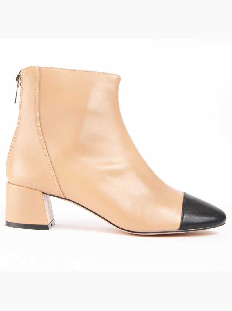 Botín De Tacón Para Mujer.  Montevita  Botinia Beige - Kiabi