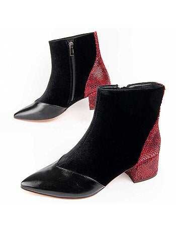Botín De Tacón Para Mujer. Montevita Botirey