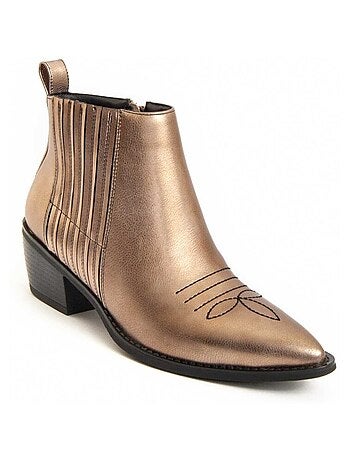 Botín De Tacón Para Mujer. Montevita Espuela