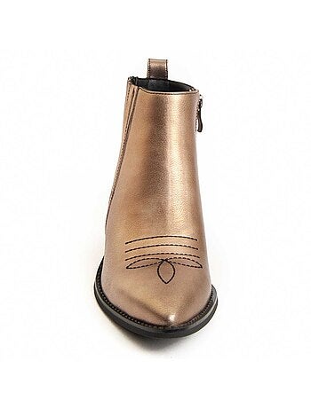 Botín De Tacón Para Mujer. Montevita Espuela